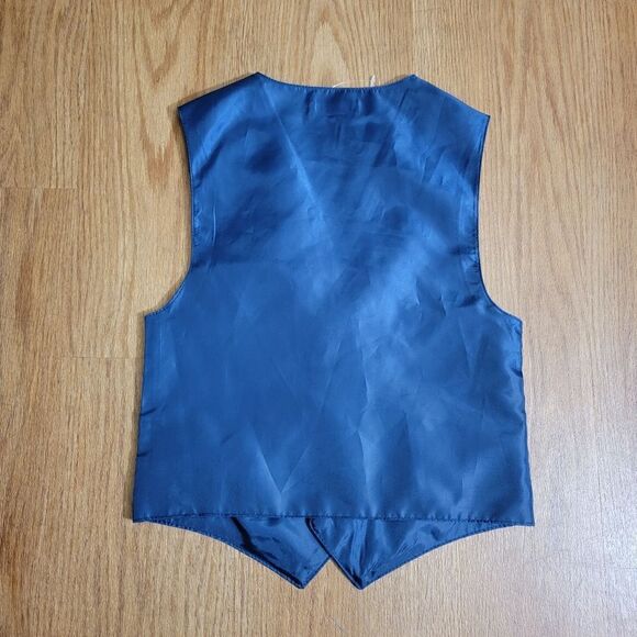 Chaps Dress Vest Boys Size 6 Navy Blue Texturized Brand New With Tags - Picture 5 of 5